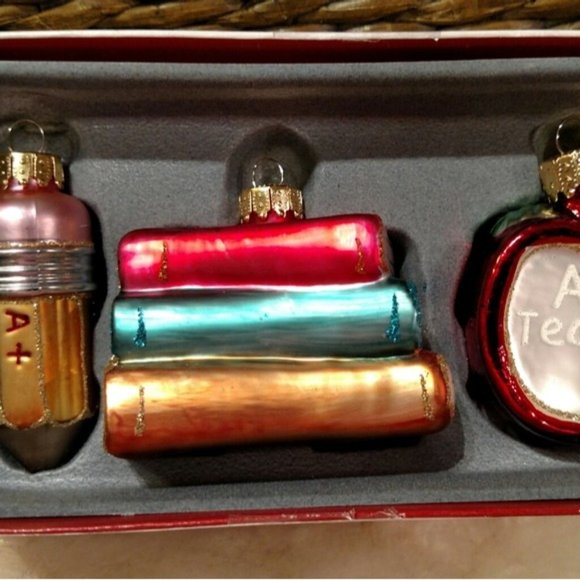 Teacher Ornaments, Bella Lux Glass, NEW - Picture 2 of 12
